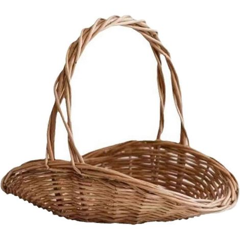 Panier en osier tressé, panier de cueillette pour le jardin, panier de rangement en osier polyvalent, haute qualité. (1/5)