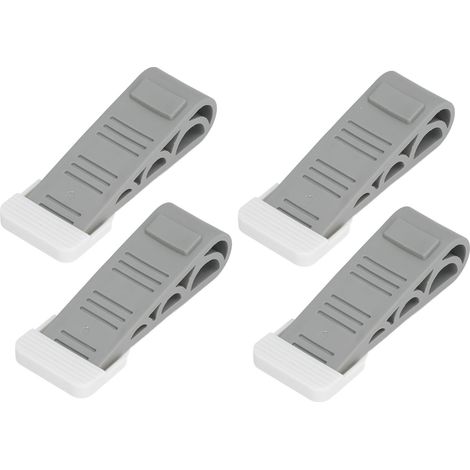 Butée de porte empilable en caoutchouc robuste (lot de 4), cale de bas de porte pour la maison ou le bureau. (1/5)