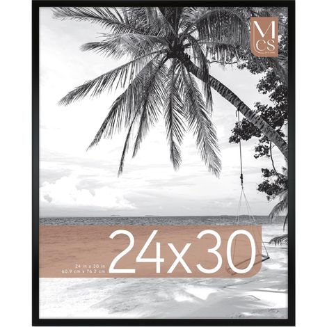 Grand cadre photo noir 61 x 76,2 cm - Vertical et horizontal - À suspendre au mur - Pour photos, affiches et impressions d'art (1/5)