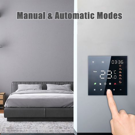 Thermostat WiFi intelligent pour chauffage au sol – Écran tactile LCD, programmable, commande vocale via Tuya, 16 A (1/5)