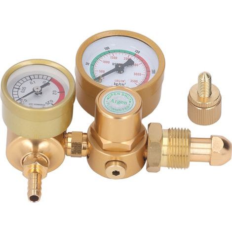 Régulateur de soudage au gaz, jauge Argon CO2, débitmètre TIG MIG, cylindre 4500psi, réducteur de pression, sortie 1/4 po, 6,605 GPM (1/4)