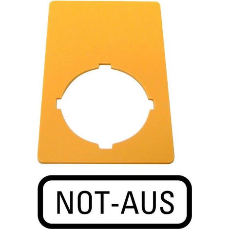 Eaton Rótulo, PARADA DE EMERGENCIA, amarillo, AxA=50x33mm, PARADA DE EMERGENCIA, 216471