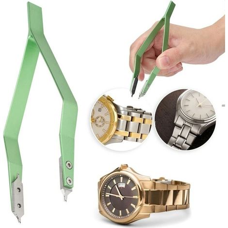 Watch repair tools: 7825 spring bar pliers, spring bar installation and removal pliers, spring bar lever, V-shaped spring bar pliers, tricolor Y-shaped strap removal tool, green strap removal tool 1.