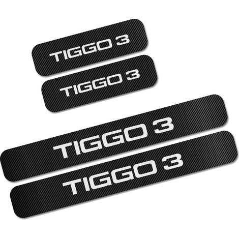 (TIGGO 3) 4 autocollants de seuil de porte pour CHERY TIGGO 2 3 4 5 5X 6 7 8 PRO OMODA,protection anti-rayures en fibre de carbone Accessoires (1/3)
