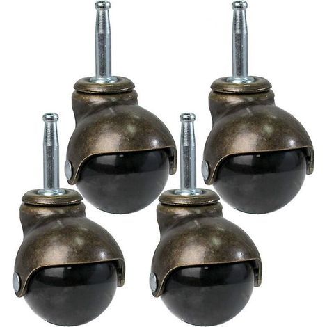 lot De 4 Roue Bille Pour Meubles 50mm Roulettes Boule Vintage Pour Remplacement De Meubles Canaps Chaises (1/5)