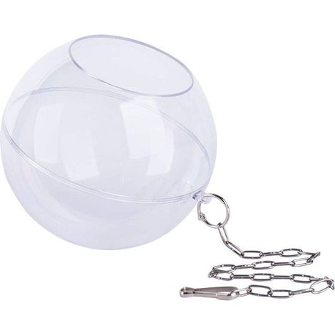 Boule de nourrissage suspendue pour poules et oiseaux, jouet d'alimentation en plastique pour animaux de compagnie.