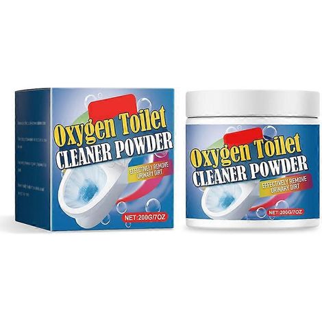 Poudre nettoyante moussante pour toilettes, détachante et anticalcaire, éliminant les odeurs et le calcaire. (1/4)