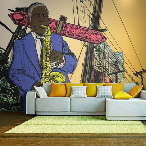 Fotomurale - Saxophonist in New York - 300x231 (1/4)