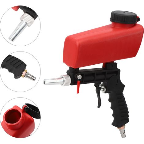 Outil de sablage mini, portatif, pneumatique, en aluminium, léger et pratique (1/5)