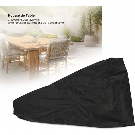 Telo di copertura per tavolo Toivize in tessuto Oxford 210D - Impermeabile, resistente ai raggi UV - Protezione per mobili da giardino 213x132x74cm Resistente alle intemperie (1/4)