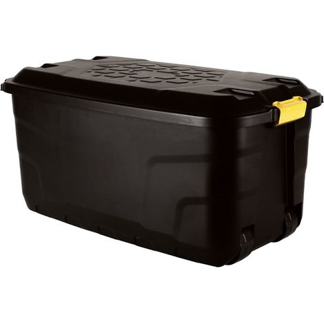 Strata Extra Large Plastic Heavy Duty Storage Garden Trunk - 145L
