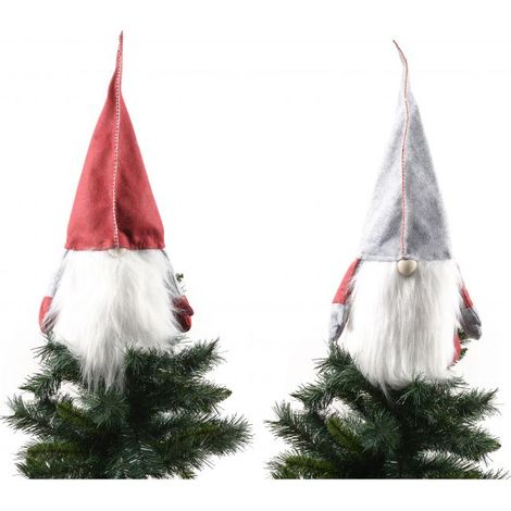 PUNTALE PER ALBERO SANTA IN TESSUTO 65X40CM ASSORTITO PREZZO CAD UNO