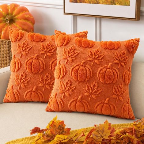 Set of 2 cushion covers 40x40 cm, autumn decorative cushions (1/5)