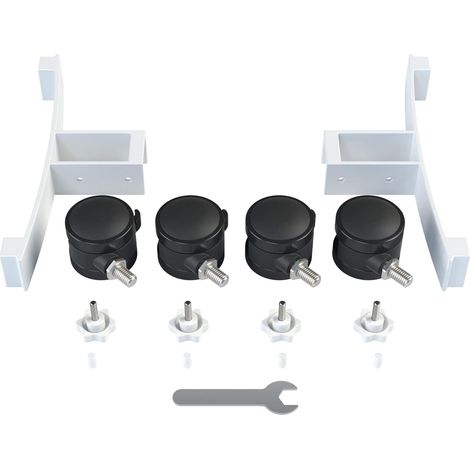 Jeu de 2 pieds chauffants infrarouges universels, robustes pour radiateur électrique sur pied, compatibles avec divers modèles à cadre. (1/5)