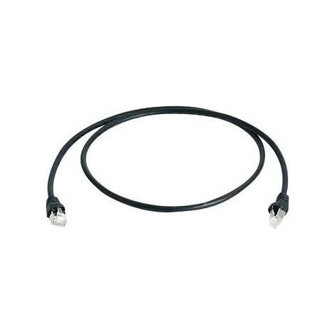 Telegärtner 100007969 RJ45 Patchkabel CAT 6a S/FTP 0.50 m Schwarz Flammwidrig, Halogenfrei, UL-zerti (1/4)