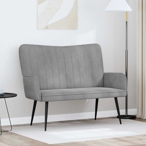 Sofá de 2 Plazas Gris Claro 115 x 61 x 87 cm