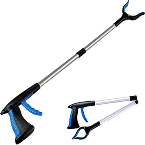 Recolector de basura para adultos – Herramienta mecánica de jardín de brazo largo, azul (1/5)