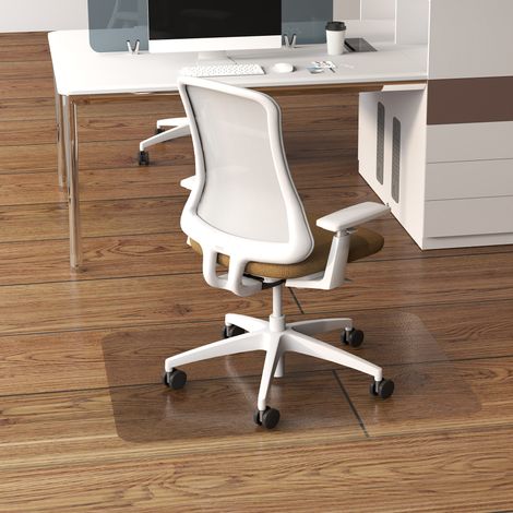 90x120 cm - Tapis de protection de sol Tapis de chaise de bureau Tapis de chaise conçu pour sol moquetté, Transparent