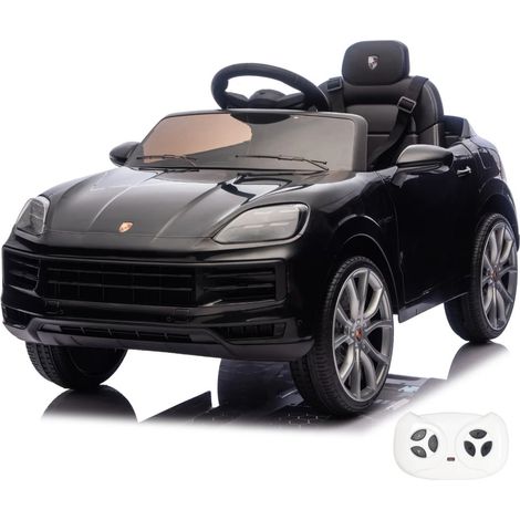 Porsche Cayenne 12V - Coche Eléctrico para Niños - 1 a 5 años - Negro