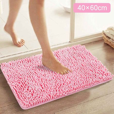 Tapis de bain WinysinPink antidérapant, doux et confortable, épais et résistant, lavable en machine et réutilisable. (1/5)