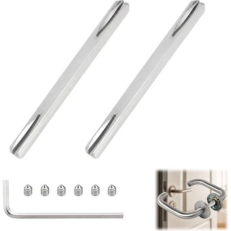 2 Door Handle Rod 8mm x 100mm, Square Fixing Rod Galvanised Stainless Steel, Replacement Square Rod for Door Handle 6pcs M6 and Allen Key for Lock Axle, Square for Door Lock (1/5)