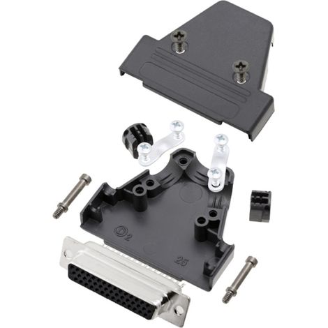 TRU COMPONENTS TCTRIP25HDS44K TCTRIP25HDS44K D-SUB Gehäuse Polzahl: 44 Kunststoff 180 ° Schwarz 1 St