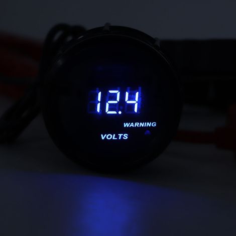 Voltmètre numérique automobile 52 mm (2 pouces), boîtier noir, affichage numérique, jauge de tension 12 V (1/5)