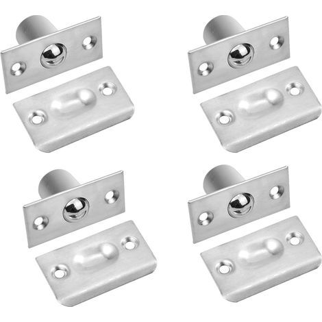 Loquets et verrous 4Pcs Loquet à Bille de Porte en Acier Inoxydable Placard Loquet de Porte à Roulettes à Bille Fermeture à Bille Verrou de Boule de Porte avec Vis pour la Cuisine à Domicile Penderie (1/5)
