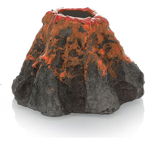 Volcano - Décoration Aquarium en Résine - Pompe à Oxygène Intégrée - Pour Aquarium d'Intérieur - 1 Pièce (1/5)