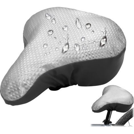 Housse de Selle de Vélo,Protection Contre les Coups de Soleil et Isolation Thermique,Housse de Pluie pour Siège de Vélo,Protection Selle Velo universelle pour Voiture électrique/Vélo/VTT,Argent (1/5)