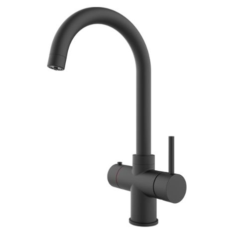 Calmag 3in1 Swan Neck Boiling Water Tap Matt Black DWFK-CALHWT-MB-SWAN