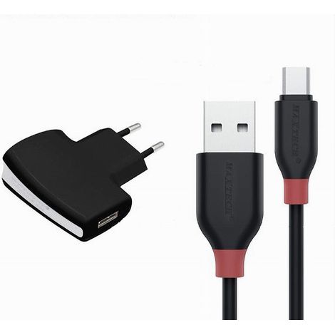 MaxTech - Kit Caricabatteria Adattatore Di Ricarica Con Cavo Micro Usb 1mt Maxtech Ca-s036 - (1/5)
