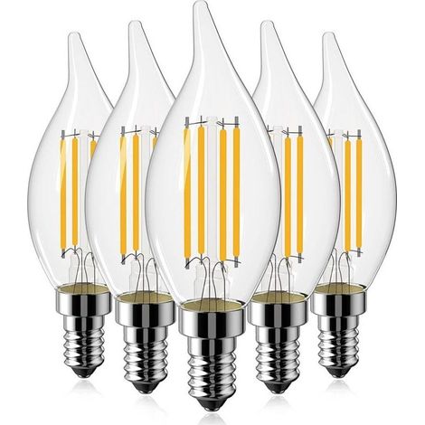 Ampoule Led - E14 - 4 W - 2700 K - 400 Lm - Non Dimmable - Vintage Filament - Lot De 5 (1/4)