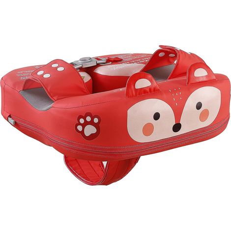 Mambobaby Niedlicher Babyschwimmring, nicht aufblasbar, weich, wasserdicht, hautfreundlich, Schwimmrot
