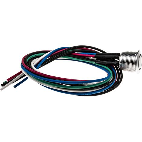 Bouton-poussoir, Momentané lumineux, LED RGB, Unipolaire à une direction, 2 A, Translucide, Montage panneau ( Prix pour Paquet de 1 )