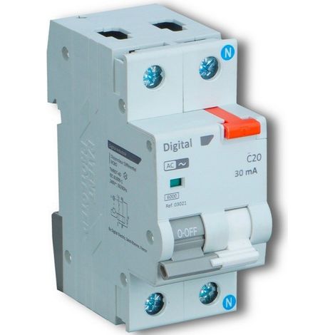 Disjoncteur Différentiel 32A/300mA Type AC 6kA - Digital electric 03333