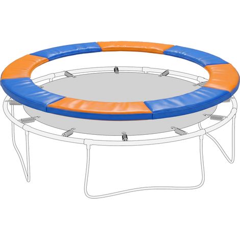 HOMCOM 8FT Trampoline Spring Cover, Plastic Trampoline Pad, Yellow and Blue