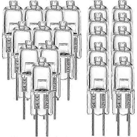 Ampoules halogènes G4 10W 12V blanc chaud, lot de 20, blanc (1/5)