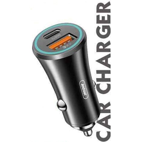 TRADE SHOP - Caricabatterie Per Auto Ricarica Rapida Pd30w Qc3.0 20w 3a Porte 1xusb / 1xtype-c Q-dc309 - (1/3)