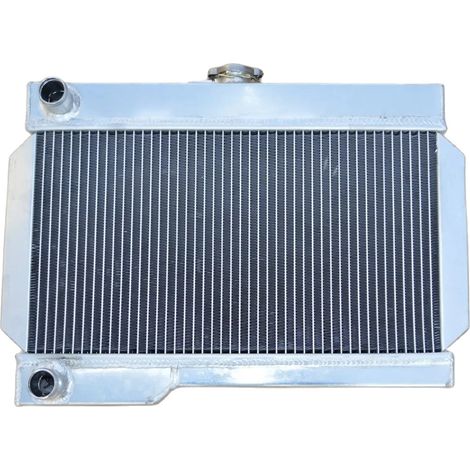 Radiador de aluminio, tamaño del núcleo 9,64"x17,6"x2,2", tamaño total 15,03"x21,2"x4,44", entrada superior 1,25", salida inferior 1,25" (1/5)