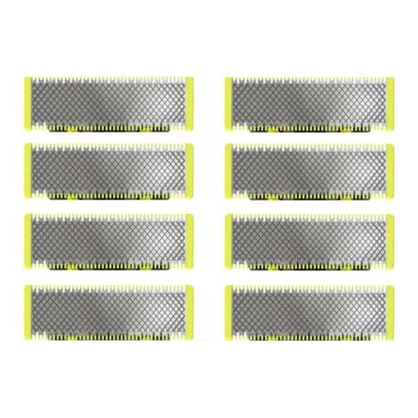 Applicable à OneBlade - Lames de rechange, pour rasoir/tondeuse électrique OneBlade, acier inoxydable robuste, taille, stylisation et rasage, lot de 8 (1/5)