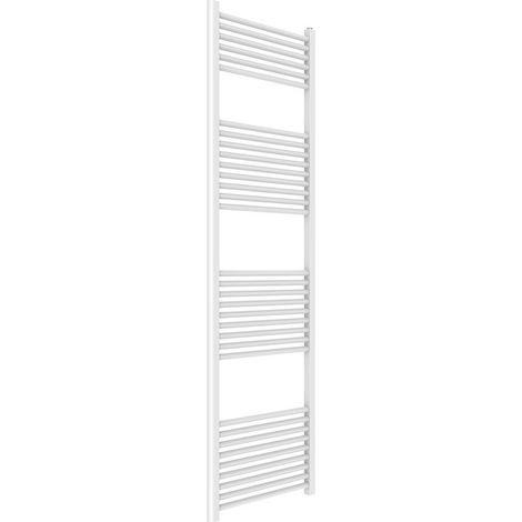 Sèche-serviettes hydraulique blanc RAL 9010, 1800 x 550 mm, entraxe de 500 mm Ercos Opera ASOPEF901005501800 H1800 L550 Z500