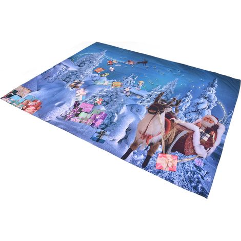 Lot de serviettes et rideau de douche Noël style européen 150x150 cm (1/5)