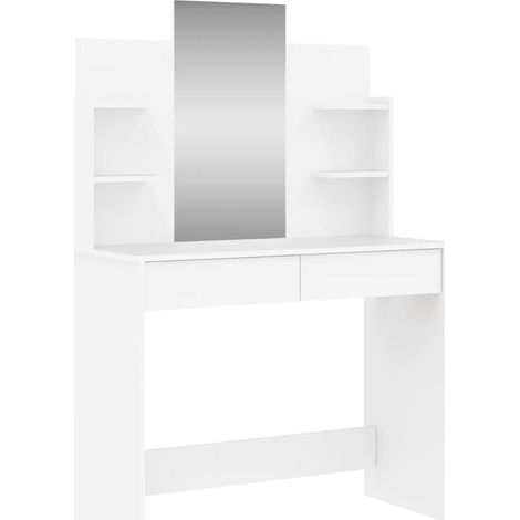 Coiffeuse avec miroir blanc 96x39x142 (1/5)