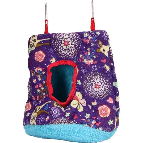 Hamac pour oiseaux chaud, doux et pliable, rond, nid suspendu pour perroquets et perruches (1/5)