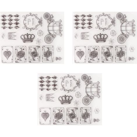 Stück DIY-Stempelset, transparent, wiederverwendbares TPR-Material, Radiergummi für Scrapbooking, langlebig (1/5)