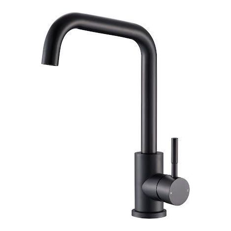Reginox Nera Single Lever Kitchen Mixer Tap - Matt Black - NERA MB (1/2)