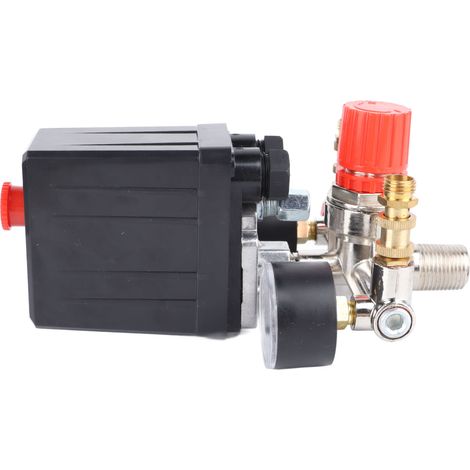 Druckschalter mit 125PSI-Regelventilen, Doppelausgang, 220V-Schütz, für Kompressor und Wasserpumpe. (1/5)