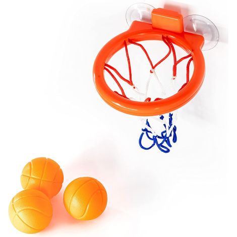 Kid Basketball Hoop Baby Bath Toys Basketball Water Game avec cerceau de ventou et 3 balles incluses (1/5)