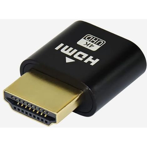 Toma virtual HDMI, emulador de pantalla virtual de alta resolución, adaptador de pantalla sin monitor (color negro) (1/5)